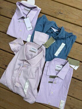 Goodfellow & Co Men's Shirt Lot 4 NWT Sizes S M L XL Dress Polo Button Down